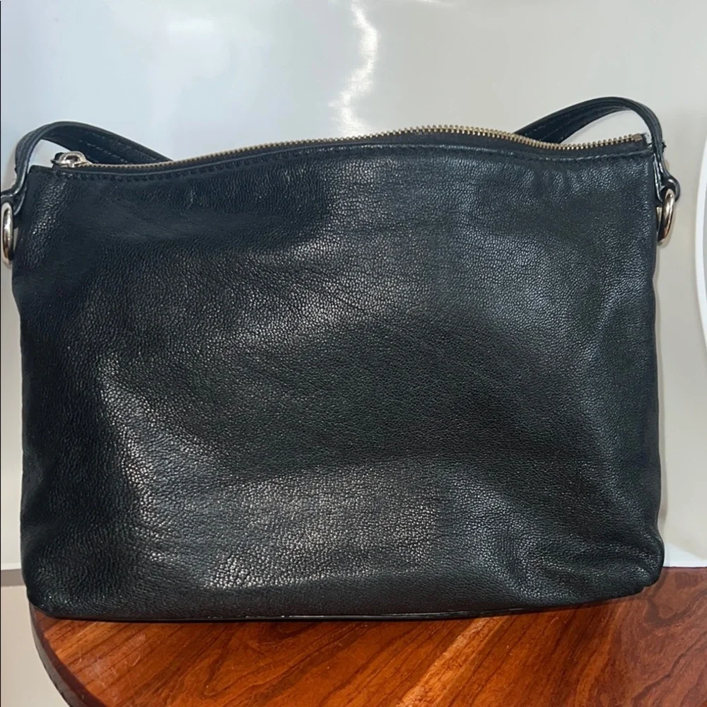 Kate Spade Black Shoulder Bag polka dot interior